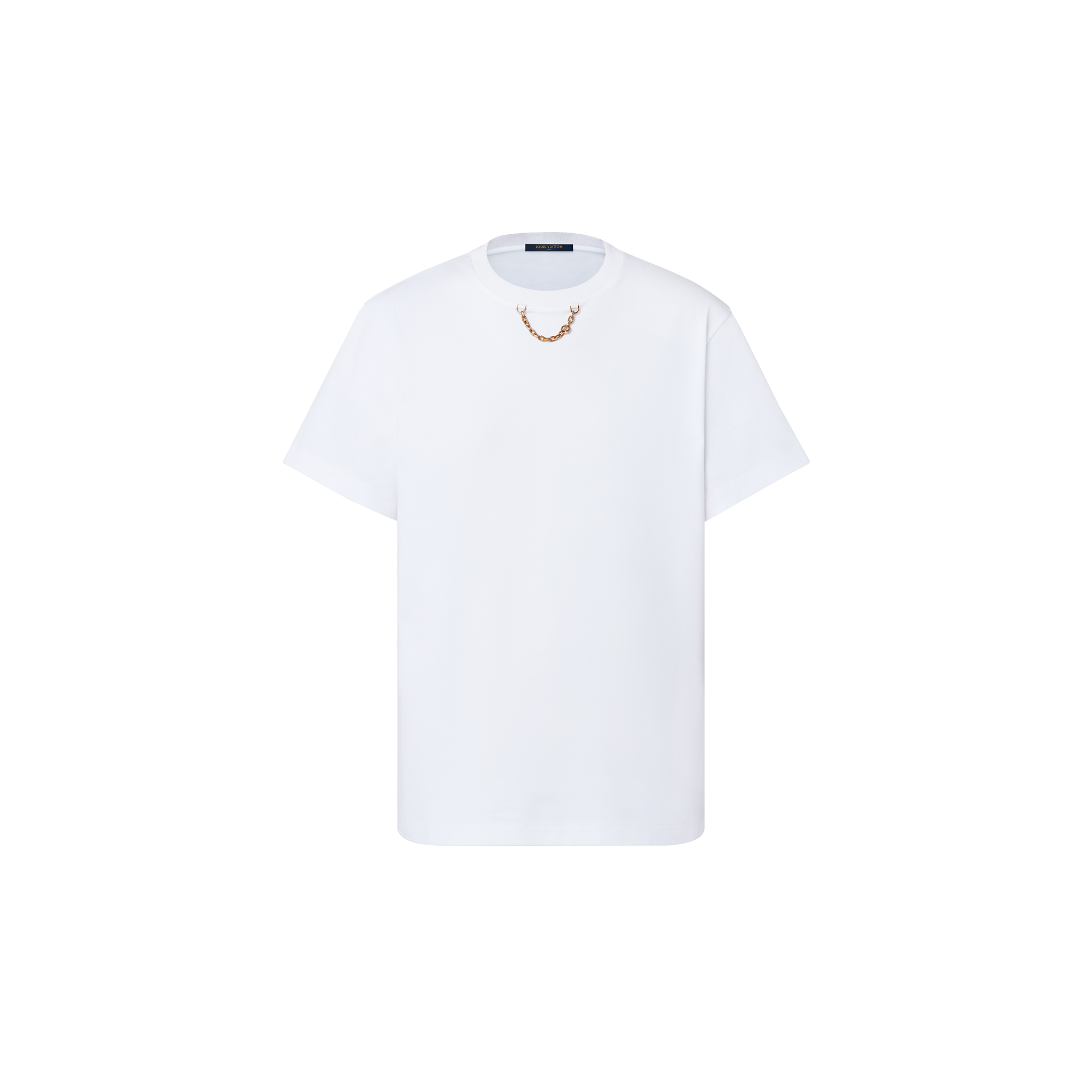 Chain Detail T-Shirt - Luxury White | LOUIS VUITTON